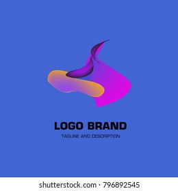 Vector colorful liquid abstract logo design