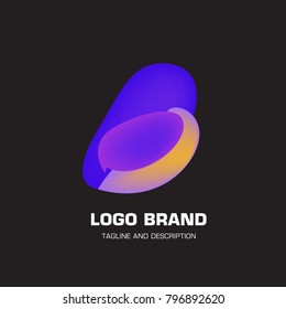 Vector colorful liquid abstract logo design