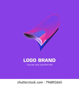 Vector colorful liquid abstract logo design