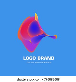 Vector colorful liquid abstract logo design