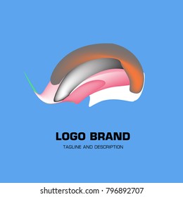 Vector colorful liquid abstract logo design