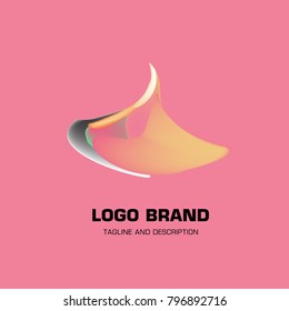 Vector colorful liquid abstract logo design