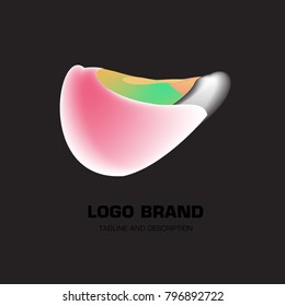 Vector colorful liquid abstract logo design