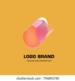 Vector colorful liquid abstract logo design