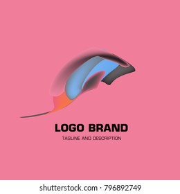 Vector colorful liquid abstract logo design