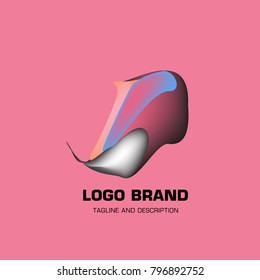 Vector colorful liquid abstract logo design