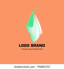 Vector colorful liquid abstract logo design