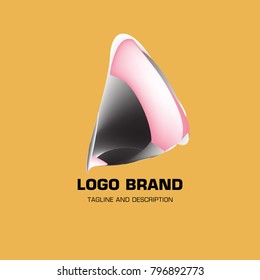 Vector colorful liquid abstract logo design
