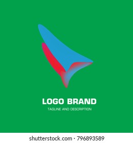 Vector colorful liquid abstract logo design