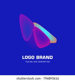 Vector colorful liquid abstract logo design