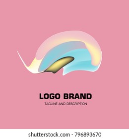 Vector colorful liquid abstract logo design