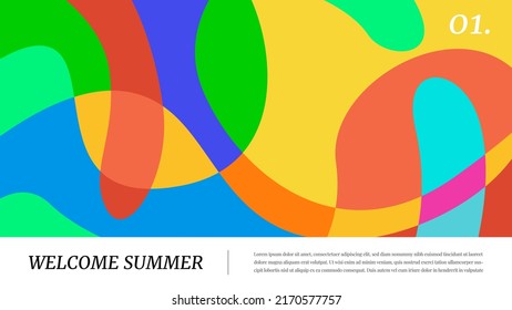 Vector Colorful liquid background for summer collection with dummy text