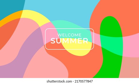 Vektorfarbiger flüssiger Hintergrund für die Sommerkollektion 