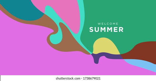 Vector Colorful liquid and fluid background for summer collection
