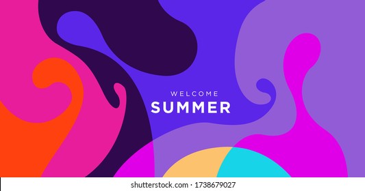 Vector Colorful liquid and fluid background for summer collection