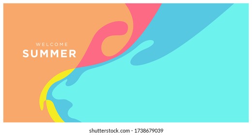 Vector Colorful liquid and fluid background for summer collection