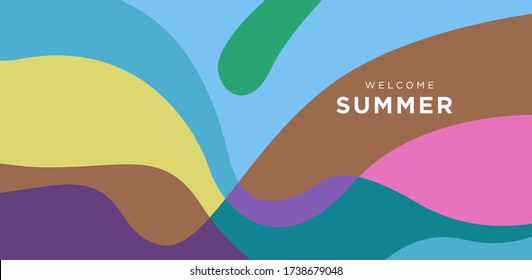 Vector Colorful liquid and fluid background for summer collection