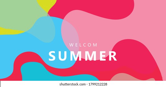 Vector Colorful líquido y fondo fluido para la recogida de verano