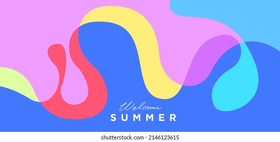 Vector Colorful liquid and fluid background for summer collection