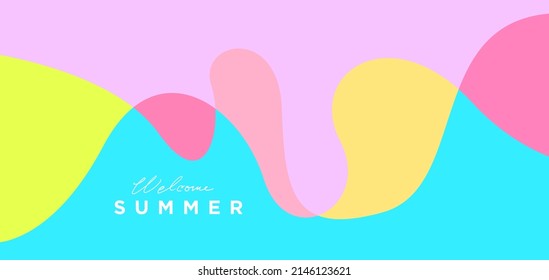 Vector Colorful liquid and fluid background for summer collection