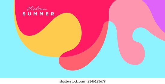 Vector Colorful liquid and fluid background for summer collection