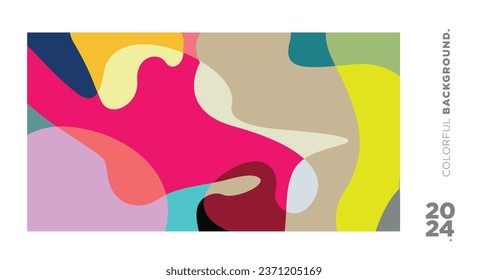 Vector Colorful liquid and fluid background for summer collection 2024