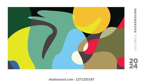 Vector Colorful líquido y fondo fluido para la recogida de verano 2024
