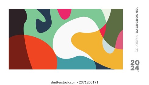 Vector Colorful liquid and fluid background for summer collection 2024