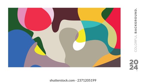 Vector Colorful liquid and fluid background for summer collection 2024