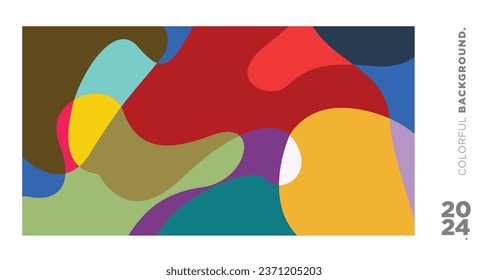 Vector Colorful líquido y fondo fluido para la recogida de verano 2024