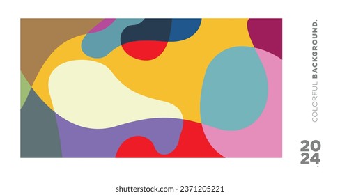 Vector Colorful liquid and fluid background for summer collection 2024