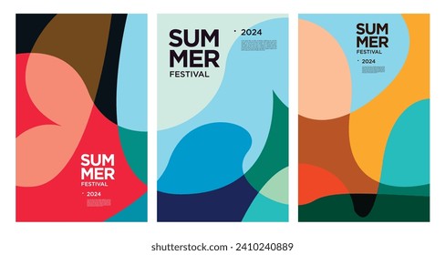 Vector Colorful liquid and fluid background for summer collection	