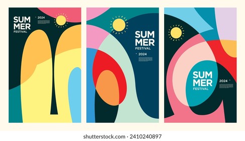 Vector Colorful líquido y fondo fluido para la recogida de verano	