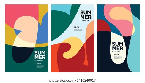 Vector Colorful liquid and fluid background for summer collection	