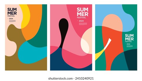 Vector Colorful líquido y fondo fluido para la recogida de verano	