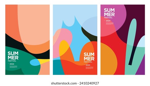 Vector Colorful liquid and fluid background for summer collection	