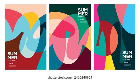 Vector Colorful líquido y fondo fluido para la recogida de verano	