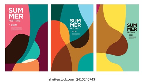 Vector Colorful liquid and fluid background for summer collection	