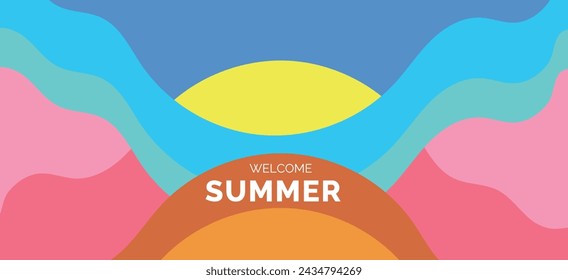 Vector Colorful liquid and fluid background for summer 