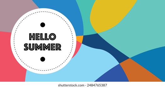 Vector Colorful liquid and fluid background for summer collection