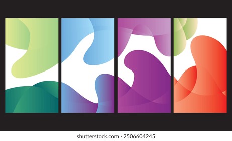 Vector Colorful liquid and fluid background story for summer collection
