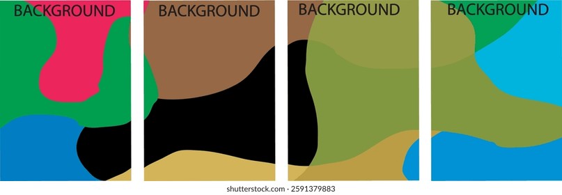 Vector Colorful liquid and fluid background story for summer collection