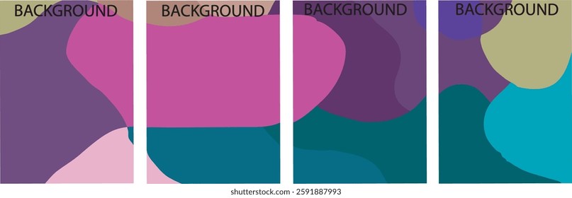 Vector Colorful liquid and fluid background story for summer collection