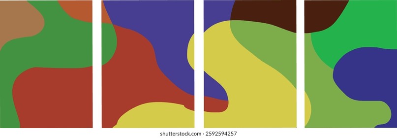 Vector Colorful liquid and fluid background story for summer collection