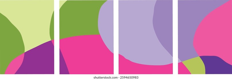 Vector Colorful liquid and fluid background story for summer collection