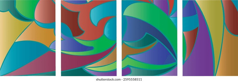Vector Colorful liquid and fluid background story for summer collection