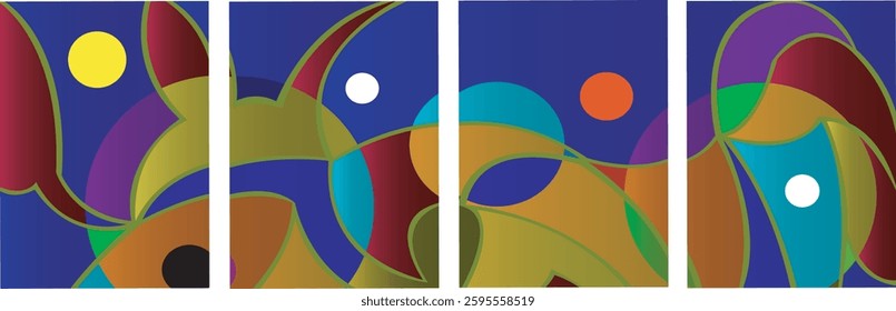 Vector Colorful liquid and fluid background story for summer collection