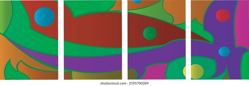 Vector Colorful liquid and fluid background story for summer collection