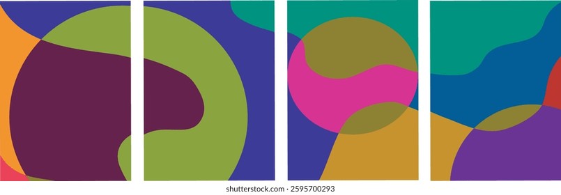 Vector Colorful liquid and fluid background story for summer collection