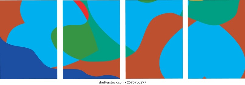 Vector Colorful liquid and fluid background story for summer collection